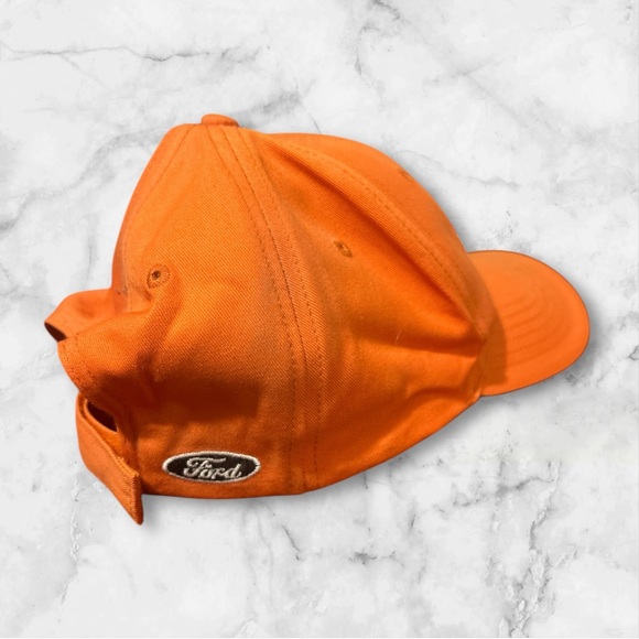 Vintage HARLEY DAVIDSON Hat Adult Ford Orange Cap 90s Y2K Biker Heavy Duty (212) - Picture 4 of 5